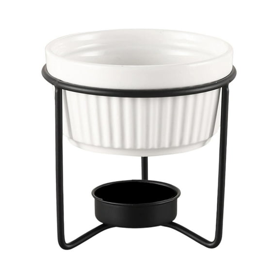 Butter Warmer Fondue Pot Chocolate Melting Ceramic Bowl for Party Dessert Family Gathering Use