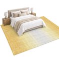 Butter Yellow Area Rug 6'x9', Summer Yellow Amber Ombre Linen Texture ...