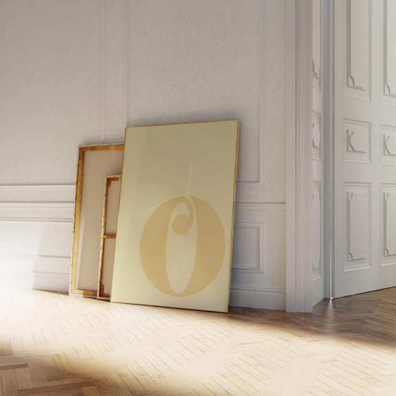 Butter Yellow Letter O Alphabet Wall Art Unframed Paper Print