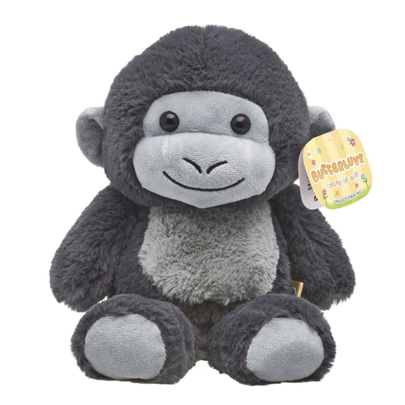 ButterLuvs Plush Gorilla Stuffed Animal, 8 Inch Super Soft Gray Cuddly Toy