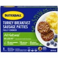 Butterball All Natural Turkey Breakfast Sausage Patties, 8 oz Pack