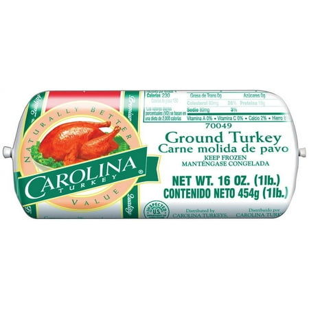 Butterball Carolina Ground Turkey, 1 Pound Chub -- 12 per case.