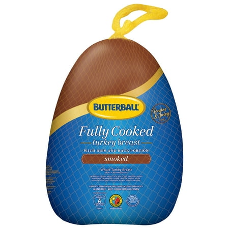 Butterball Smoked Fully Cooked Turkey Breast, Frozen, 6 - 9 Pounds, Serves 2 - 6