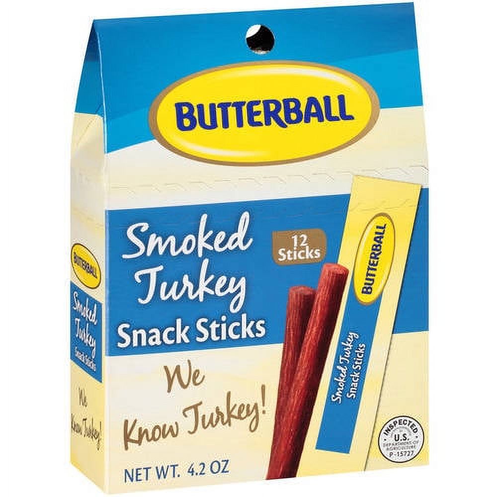 Butterball Smoked Turkey Snack Stick, 4.2 Oz., 12 Count - image 1 of 2