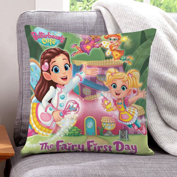 Butterbean's Cafe-themed plush velvet Pillow Cover Case Gifts Pillowcase Home Decorative Throw Cushion Birthday Present Fans Lover45 x 45 cm (18 x 18 inches)