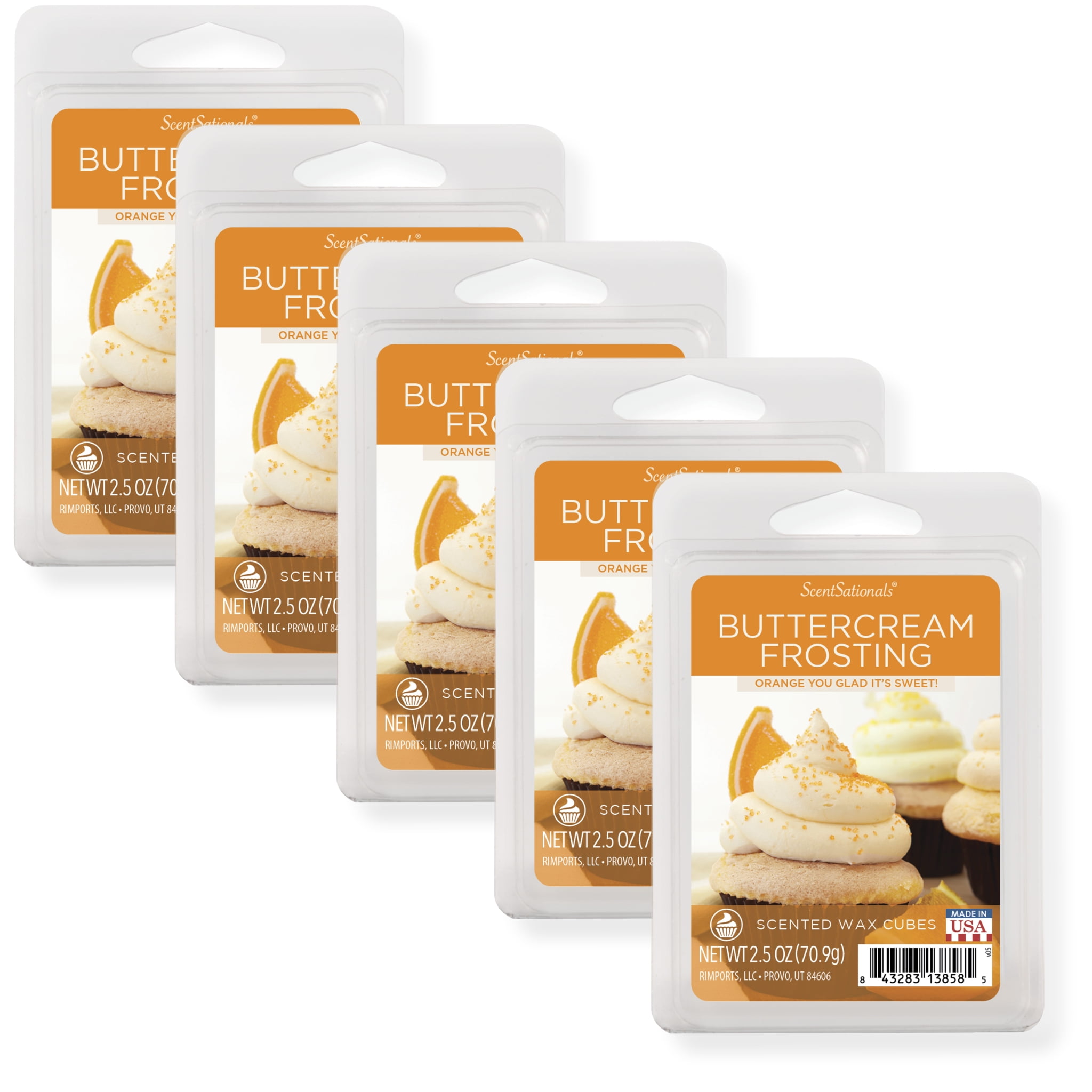Buttercream Frosting Scented Wax Melts, ScentSationals, 2.5 oz (5Pack