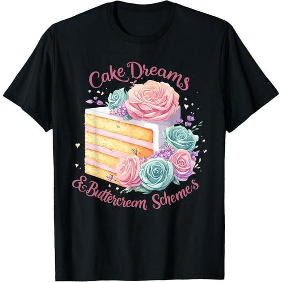 Buttercream Schemes Pastry Chef Cake Baker T-Shirt men and women can wear, black, white, gifts