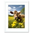 thumbnail image 1 of Buttercup the Cow Photo Meadow Flowers Photograph Countryside Animal Spring Field Artwork Framed Wall Art Print 9X7 Inch, 1 of 5