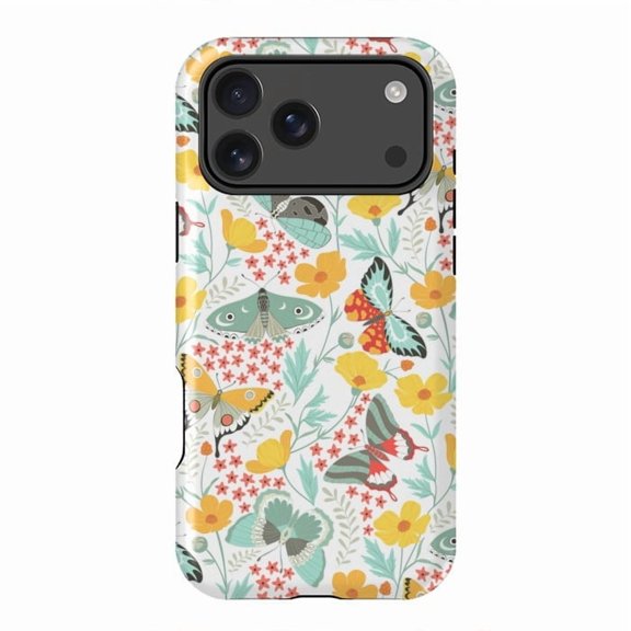 Buttercups and Butterflies Floral Spring Art Case with iPhone 17 to 11 Pro Max
