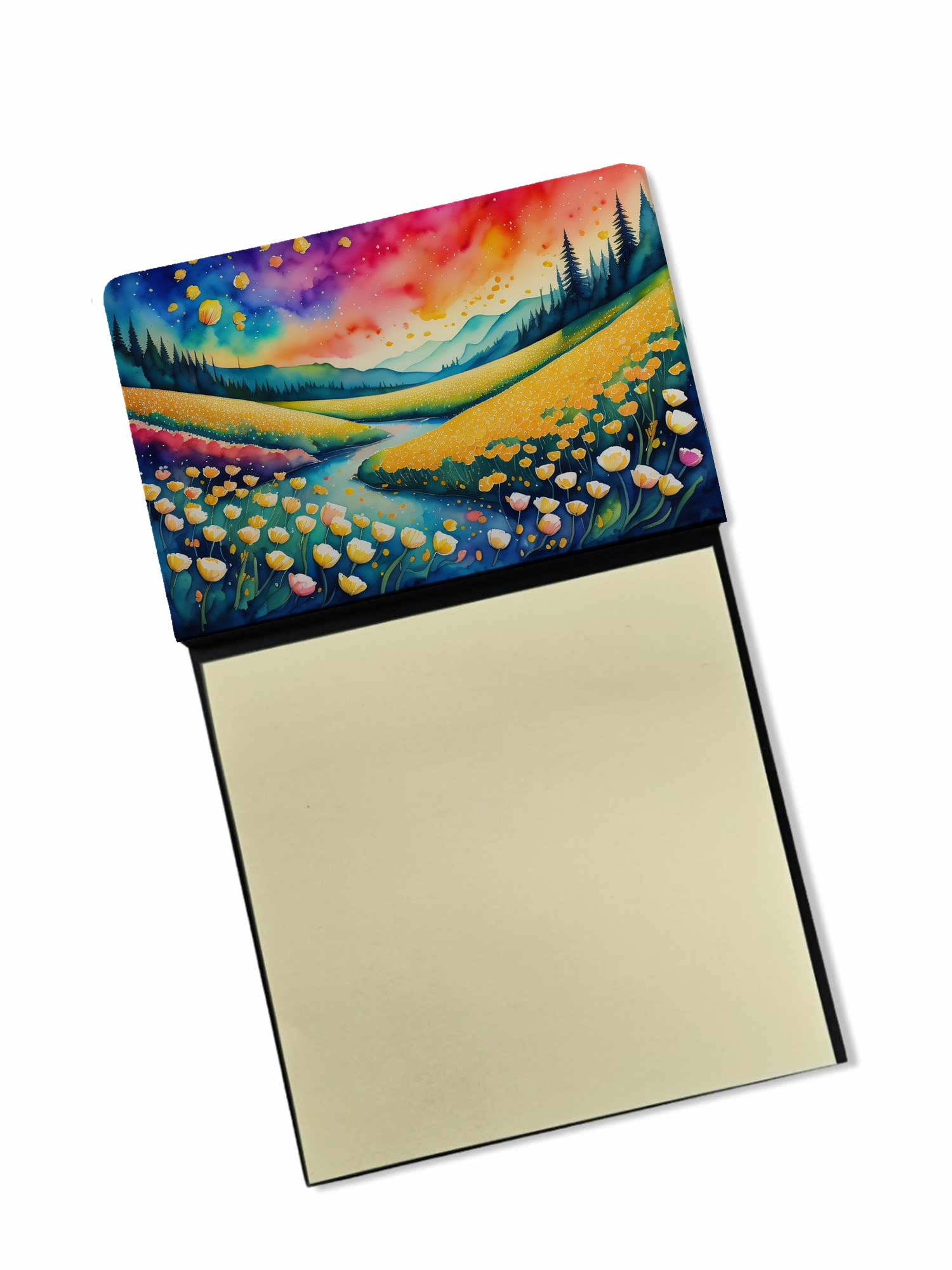 Buttercups in Color Sticky Note Holder 3.25 in x 5.25 in