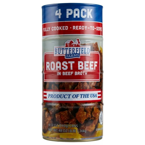 Butterfield Farms Roast Beef in Beef Broth 12 Ounce (Pack of 4)