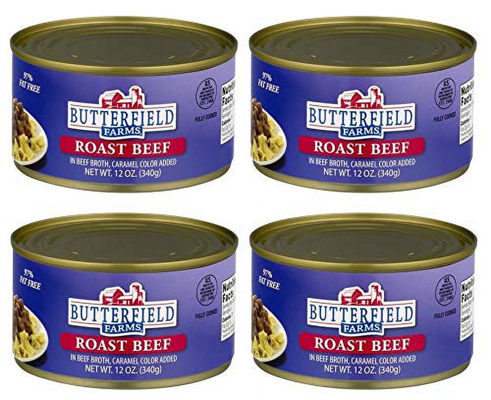 Butterfield Farms Roast Beef in Beef Broth, 12 oz (Pack of 4)