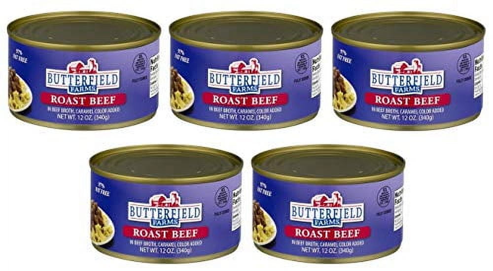 Butterfield Farms Roast Beef in Beef Broth, 12 oz (Pack of 5)