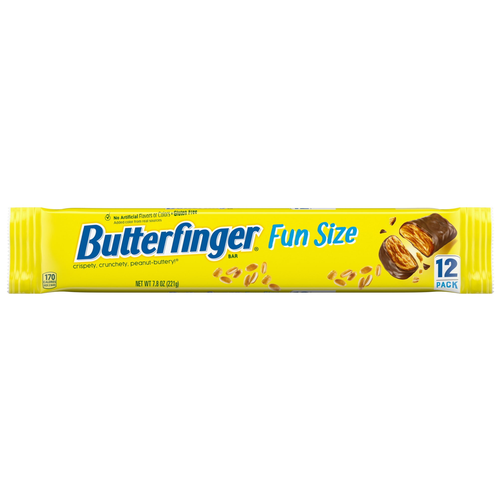 Butterfinger, Bulk 12 Count, Chocolatey, Peanut-Buttery, Fun Size Individually Wrapped Candy Bars, 7.8 oz