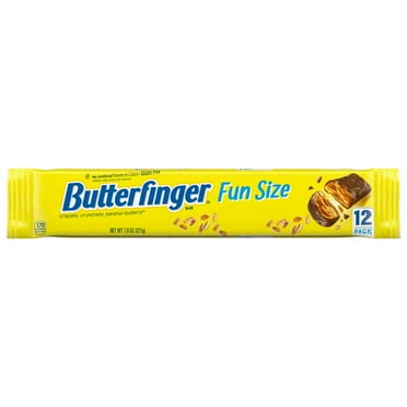 Butterfinger, Bulk 12 Count, Chocolatey, Peanut-Buttery, Fun Size Individually Wrapped Candy Bars, 7.8 oz