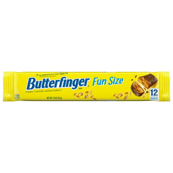 (2 pack) Butterfinger Fun Size Candy Bars, Crispety Crunchety Peanut-Buttery, Individually Wrapped, 12 Count Tray Pack, 7.8 oz