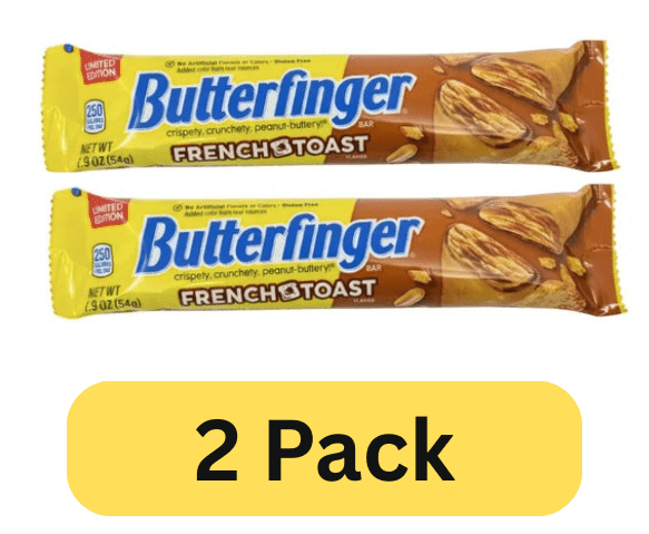 Butterfinger French Toast Peanut Butter Candy Bar - Limited Edition - 1.9 oz Bar, Pack of 2