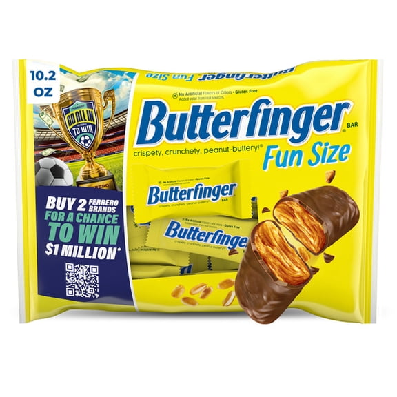 Butterfinger Fun Size Candy Bars Crispety, Crunchety Peanut-Buttery, 10.2 oz Bag