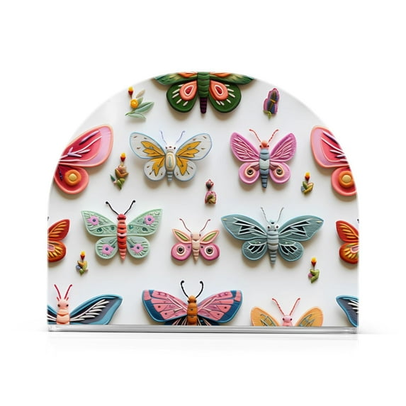 Butterflies Acrylic Napkin Holder Clear Paper Tissue Dispenser Kitchen Dining Room Bathroom Party Hotel