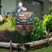Butterflies American Flag Garden Flag 18" x 12.5" Double Sided Yard Lawn Outdoor Decor Small Yard Flags