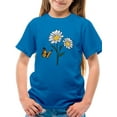 thumbnail image 1 of Butterflies And Daisies. T-Shirt Juniors -Image by Shutterstock,  Large, 1 of 4