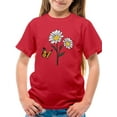 thumbnail image 1 of Butterflies And Daisies. T-Shirt Juniors -Image by Shutterstock,  Medium, 1 of 4