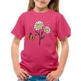 thumbnail image 1 of Butterflies And Daisies. T-Shirt Juniors -Image by Shutterstock,  x-Small, 1 of 4