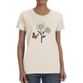 thumbnail image 1 of Butterflies And Daisies. T-Shirt Women -Image by Shutterstock, Female 4X-Large, 1 of 4