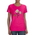 thumbnail image 1 of Butterflies And Daisies. T-Shirt Women -Image by Shutterstock, Female 4X-Large, 1 of 4