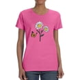 thumbnail image 1 of Butterflies And Daisies. T-Shirt Women -Image by Shutterstock, Female 5X-Large, 1 of 4