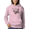 thumbnail image 1 of Butterflies And Leopard Print Hoodie Women -Image by Shutterstock, Female Medium, 1 of 4