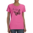 thumbnail image 1 of Butterflies And Leopard Print T-Shirt Women -Image by Shutterstock, Female x-Large, 1 of 4
