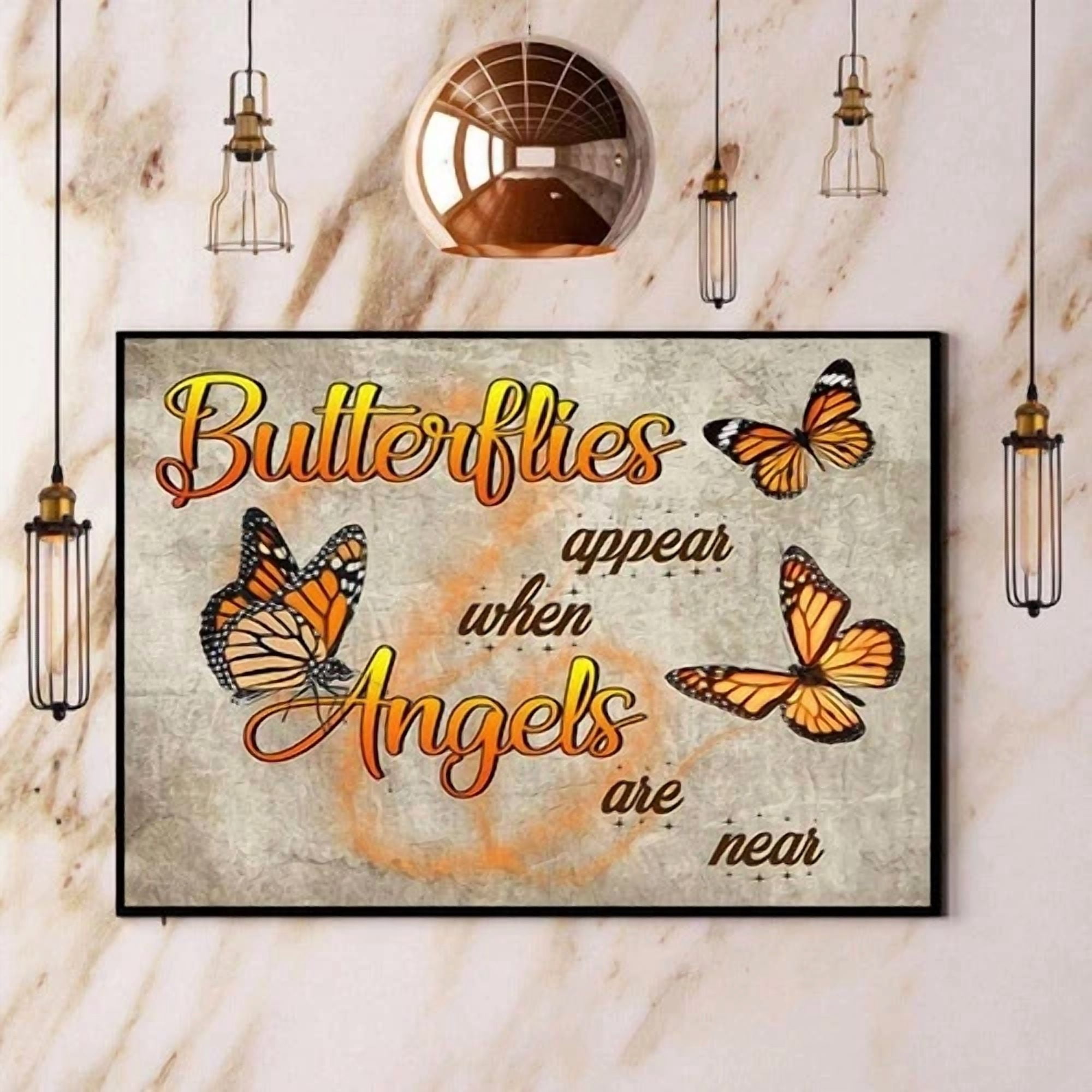 Bee Decorative Paper Butterflies Appear When Angels Are Near Paper Art Living Dercor Poster ...