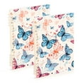 thumbnail image 1 of Butterflies Blue Pink Ring Binder Notebook Journey Note Diary College Ruled Spiral Notebook Study Loose Leaf Paper A5 60 Pages, 1 of 8