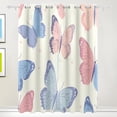 thumbnail image 1 of Butterflies Blue and Pink Black Out Curtains 72 Inch Length Curtains for Sliding Glass Doors Bedroom Living Room 2 Pack, 1 of 6