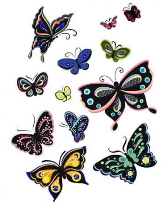 Butterflies Canvas Art - Amy Cummings (24 x 30)