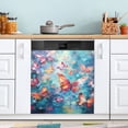 thumbnail image 1 of Butterflies Colorful Magnetic Dishwasher Cover Magnet Refrigerator Dishwasher Sticker Home Decorative Art Kitchen Panel Decal 23x26 Inch, 1 of 6