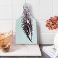 thumbnail image 1 of Butterflies Cutting Board, Female Eye Eyelashes Mascara Stare Party Makeup Animal Print, Decorative Tempered Glass Cutting and Serving Board, Wine Bottle Shape, Pale Pink Purple, by Ambesonne, 1 of 5