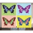 thumbnail image 1 of Ambesonne Butterfly Curtains 2 Panel Set, Pop Art Swallowtail, 108" x 90", Multicolor, 1 of 3