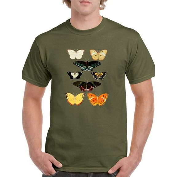 Butterflies Displayed. Iii T-Shirt Men -Vision Studio Designs, Male XX-Large