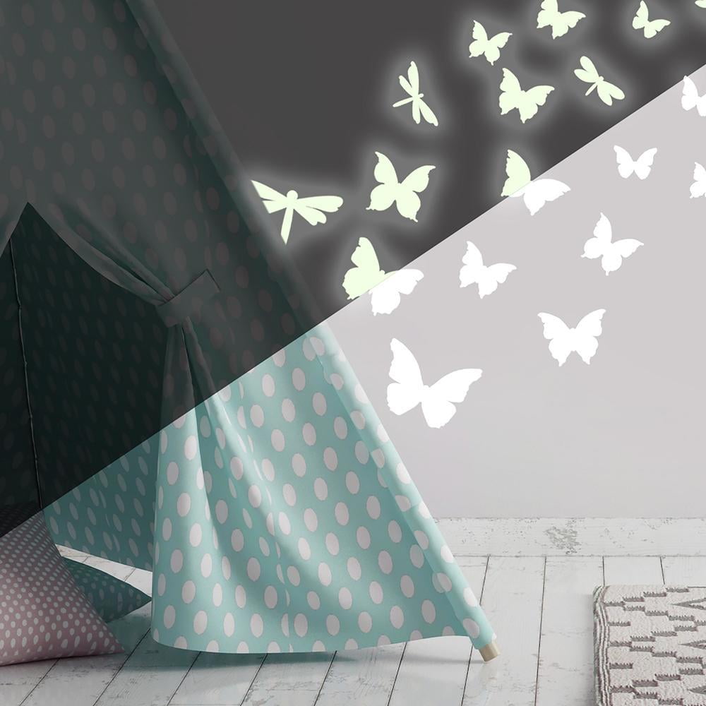 YORK WALLCOVERINGS Butterflies & Dragonflies Glow in the Dark Wall Decals