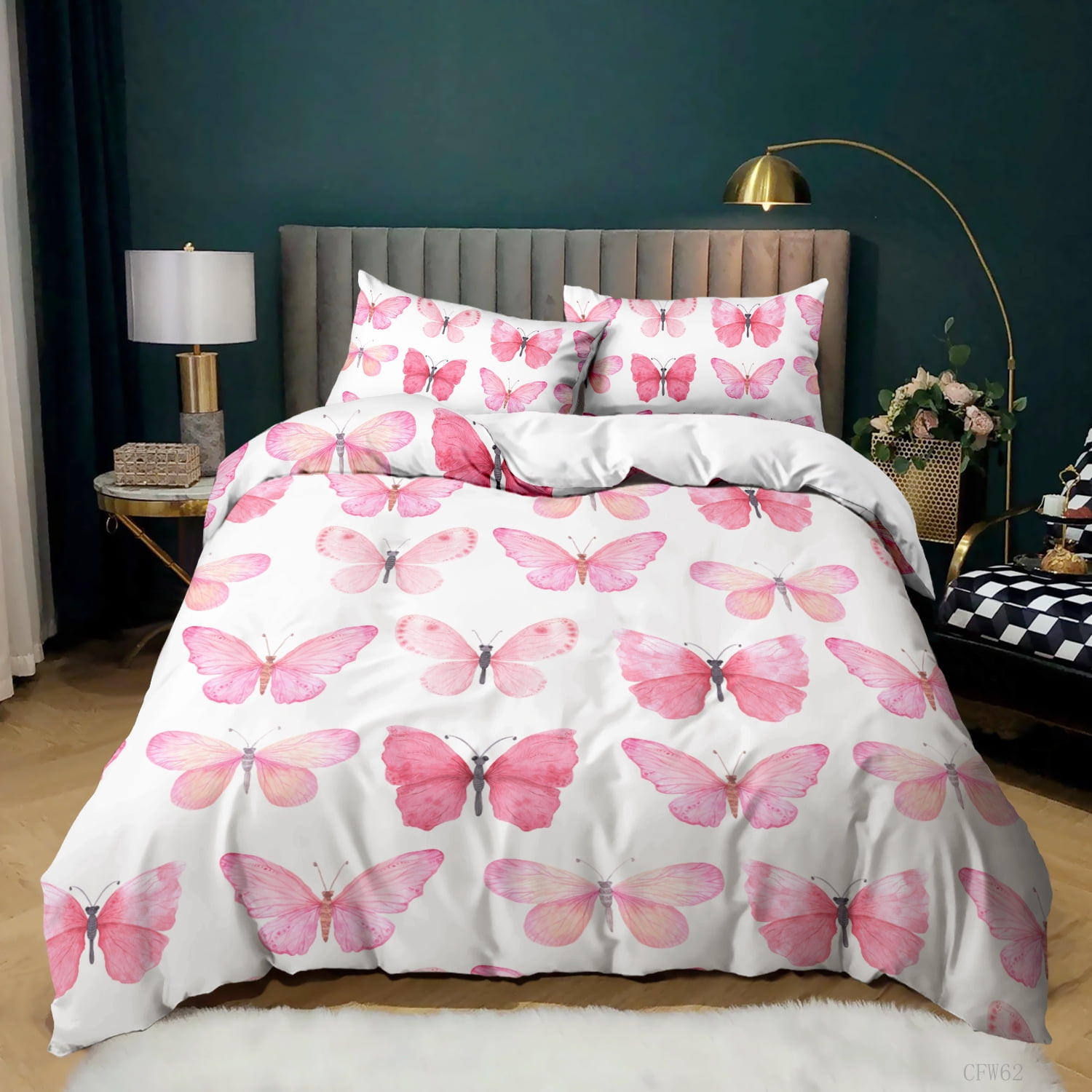 Butterflies Duvet Cover Set Twin Full Queen King Size Luxury Soft