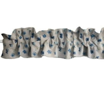 Butterflies Floral Print Cotton Curtain Sleeve Topper Window Treatment