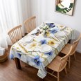 thumbnail image 1 of Butterflies Floral Table Cloth Waterproof Tablecloths, Country Plants Wildflower Leaves Tablecloth Dining Table Cover for Kitchen Party Tabletop Outdoor, Rectangle Tablecloth 60x84 Inch, 1 of 9