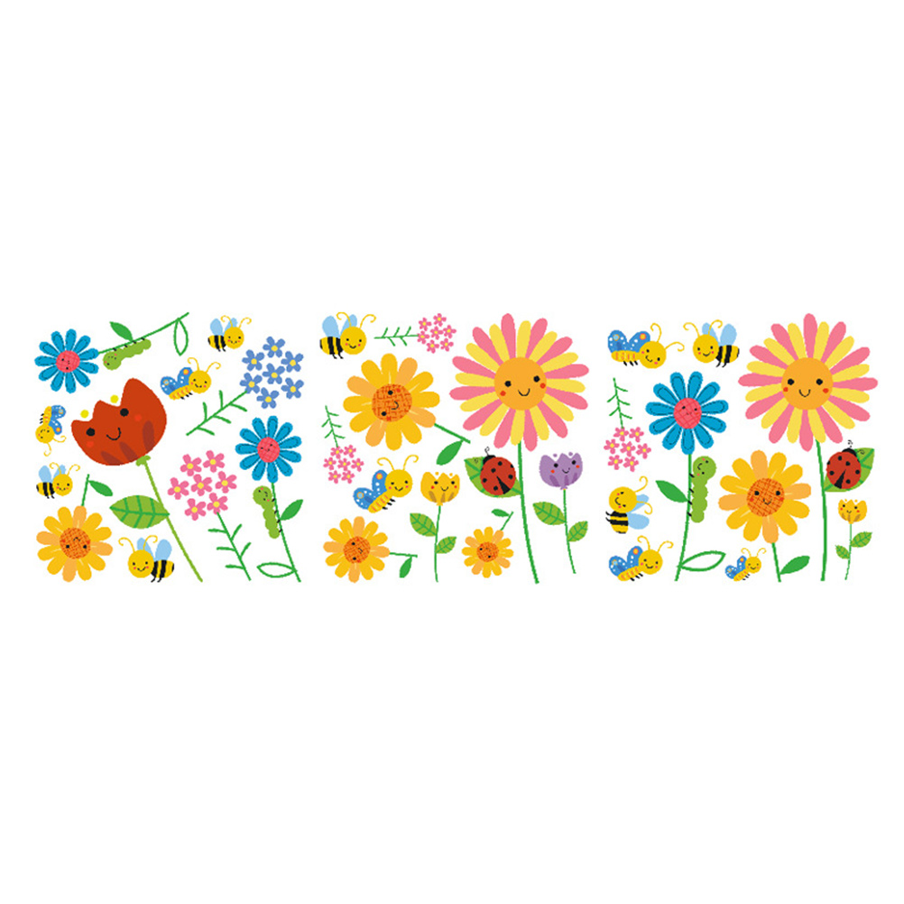 Butterflies Flower Wall Decal Decorative Flower Wall Sticker Kid Room