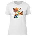 thumbnail image 1 of Butterflies & Flowers Art T-Shirt Men -Image by Shutterstock, Male 3X-Large, 1 of 2