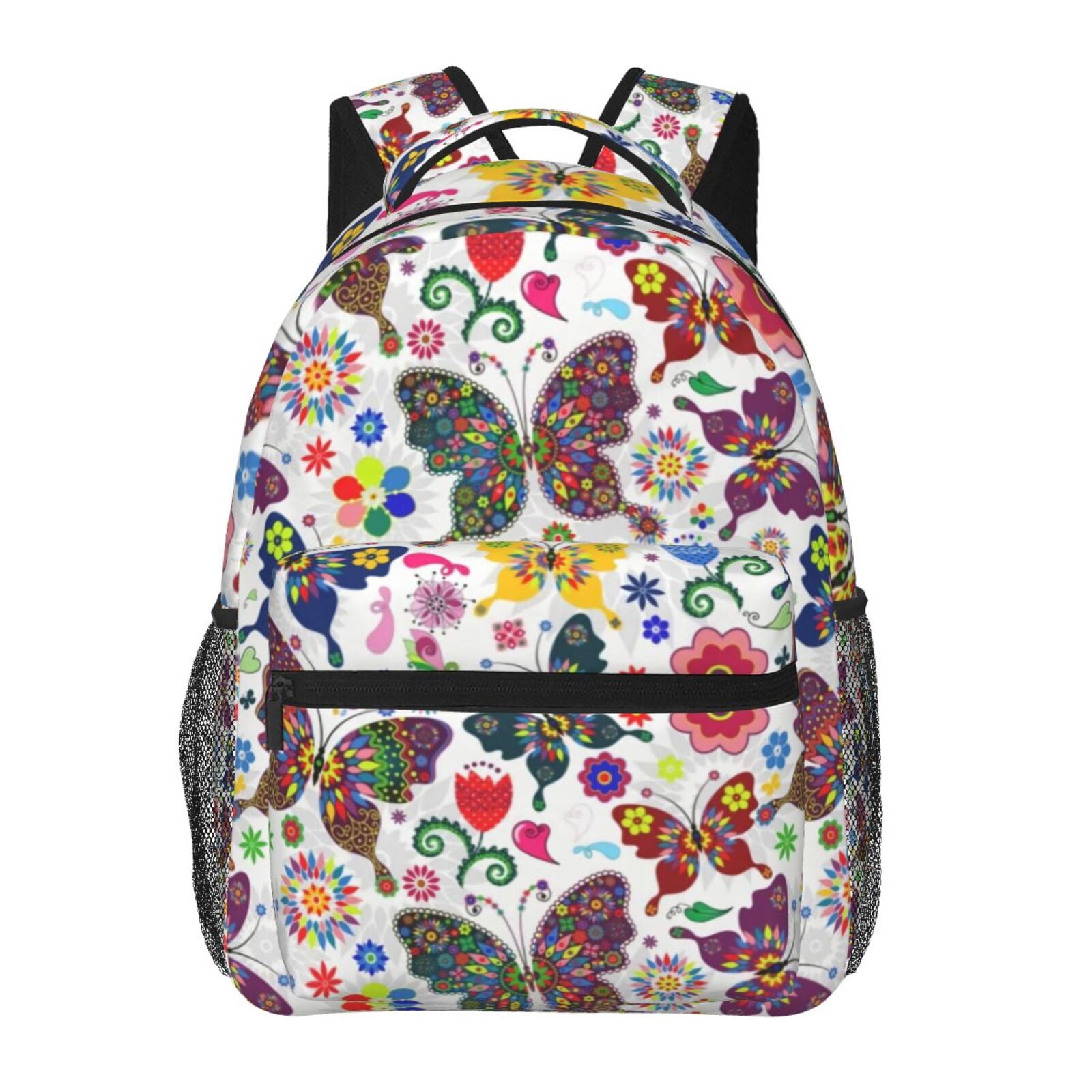 Butterfly Raffines Rucksack Butterflies Flowers Backpack Lightweight Rucksack Travel Bag for Men ...