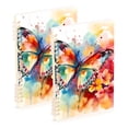 thumbnail image 1 of Butterflies Flowers Painting Ring Binder Notebook Journey Note Diary College Ruled Spiral Notebook Study Loose Leaf Paper A5 60 Pages, 1 of 8