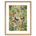 thumbnail image 1 of Butterflies Flying in Spring Field Modern Folk Art Artwork Framed Wall Art Print 9X7 Inch, 1 of 5