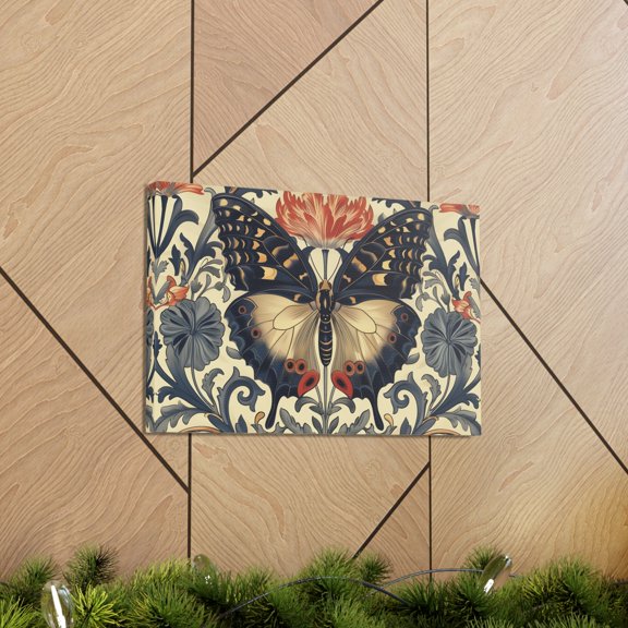 Butterflies Gallery Wraps Williams Morris style